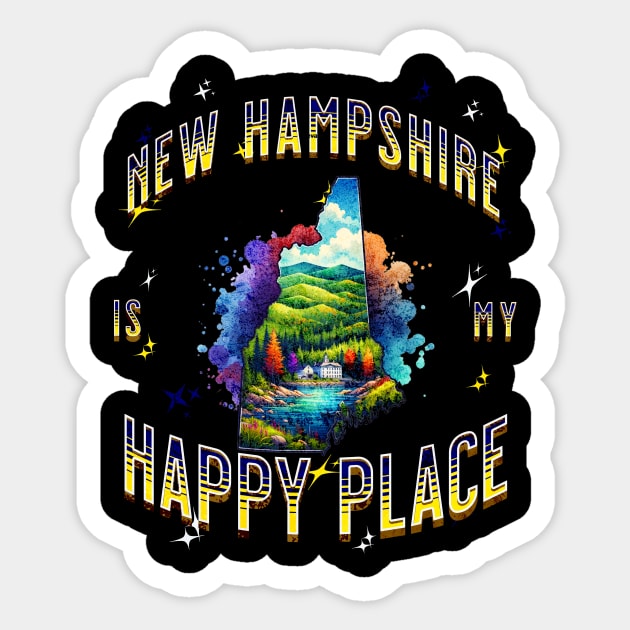 New Hampshire is my Happy Place Sticker by HSH-Designing